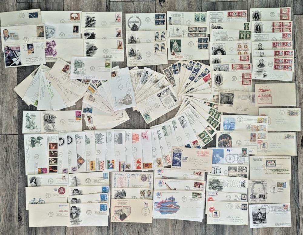 First Day Issue FDC Stamped Commemorative Envelopes 100+ Assorted Lot